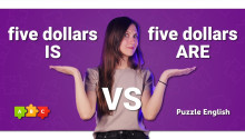Five dollars is VS five dollars are