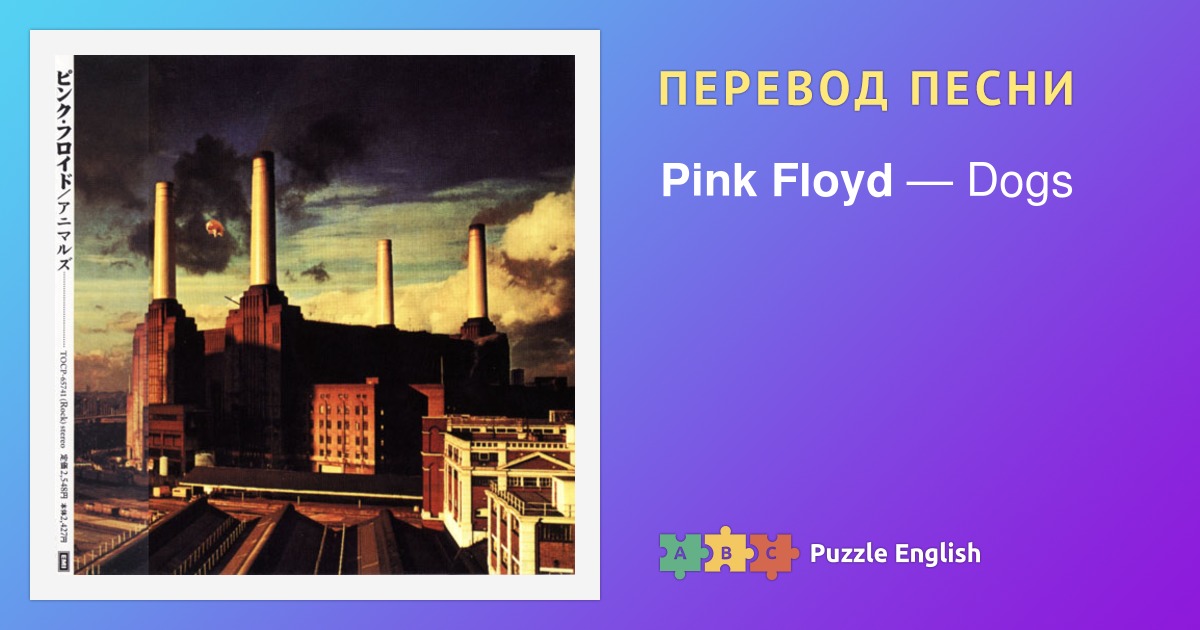 Текст и перевод песни Dogs Pink Floyd (Пинк Флойд) на Пазл Инглиш.